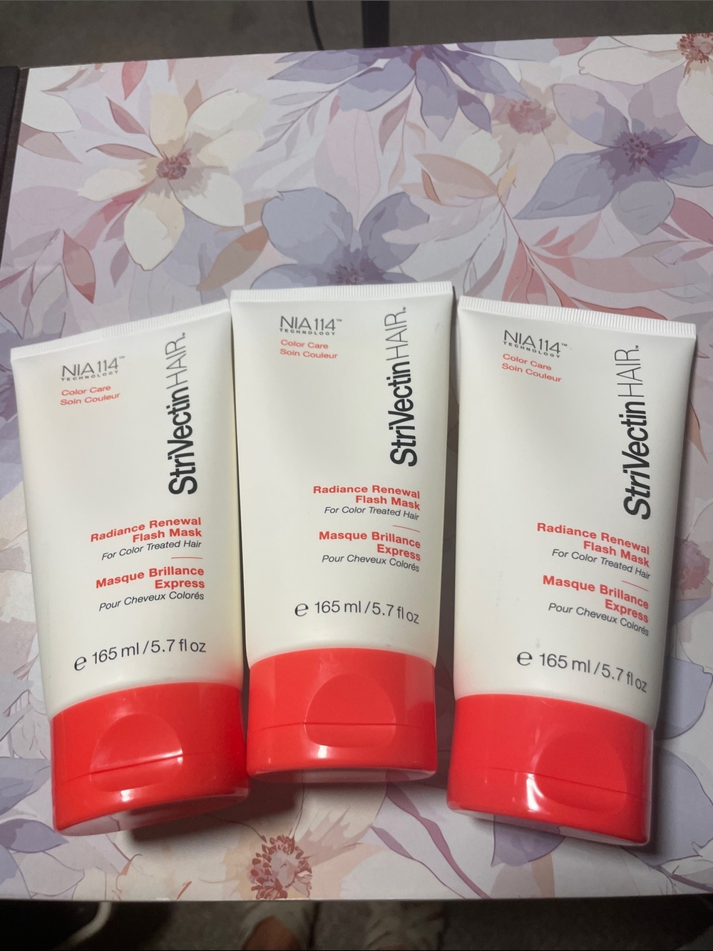 Trio of StriVectin Radiance Renewal Flash Mask for color treated hair